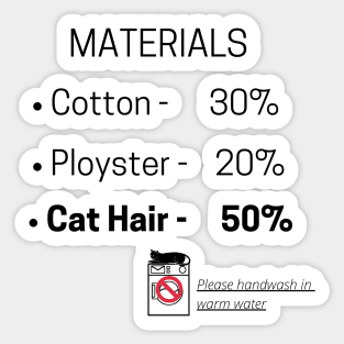 50% Cat Hair Sticker